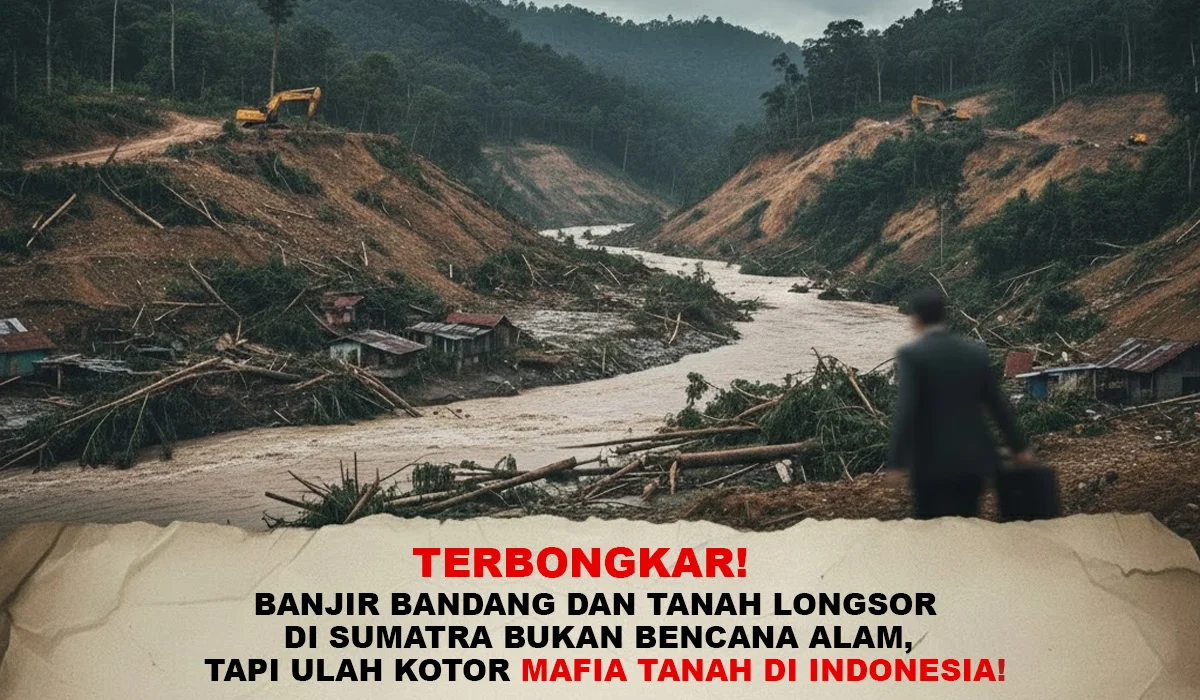 TERBONGKAR! Banjir Bandang dan Tanah Longsor di Sumatra Bukan Bencana Alam, Tapi Ulah Kotor Mafia Tanah di Indonesia!