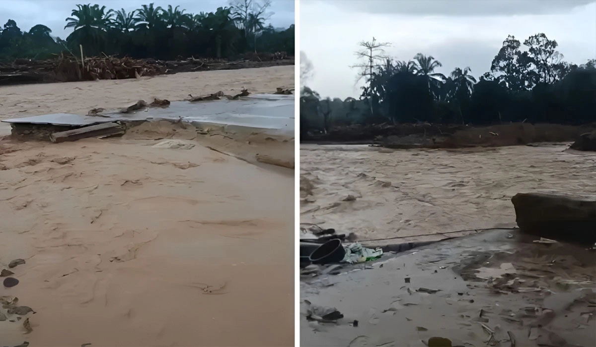 Sungai Baru Garoga Kembali Meluap Bawa Material Kayu, Warga Pengungsi Panik